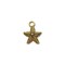 Charm for Jewelry Making - Starfish 12mm Pewter Antique Gold Plated (1-Pc)